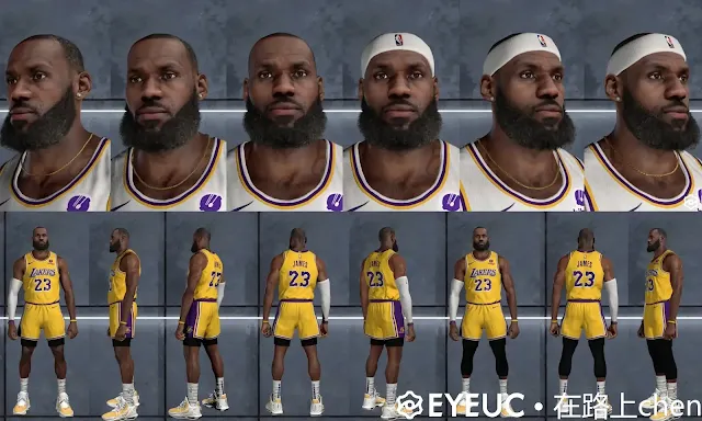 NBA 2K24 Lebron James Cyberface & Body Update (8 Hairstyles)