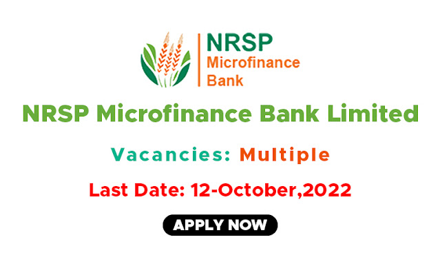 NRSP Microfinance Bank Limited Latest Jobs September 2022
