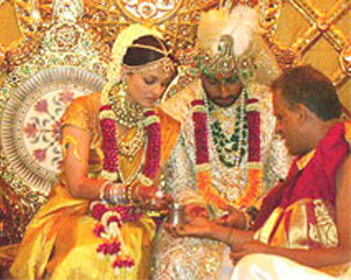 Abhishek and  Aishwarya Rai wedding