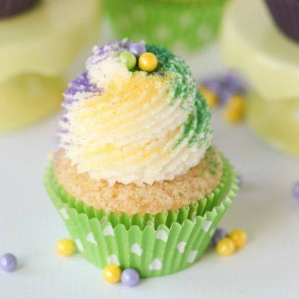 Mardi Gras King Cake Cupcakes