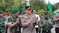 Kunjungi Markas TNI di Kampar, Kapolda Riau : Jaga Dan Rawat Solidaritas