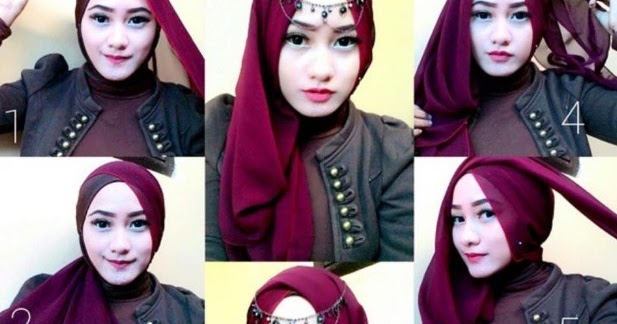 Contoh Tutorial Hijab Modern Glamour untuk Pesta