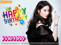 mulan actress liu yifei photo in black dress, showing her fingers like a gun [best hbd]