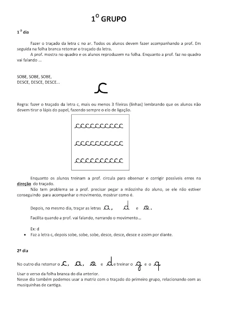 Sequência Didática Letra Cursiva