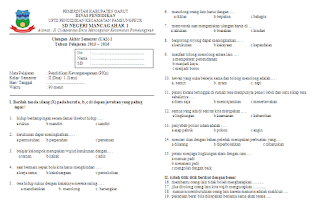 Soal UAS PKn Kelas 2 Semester 1