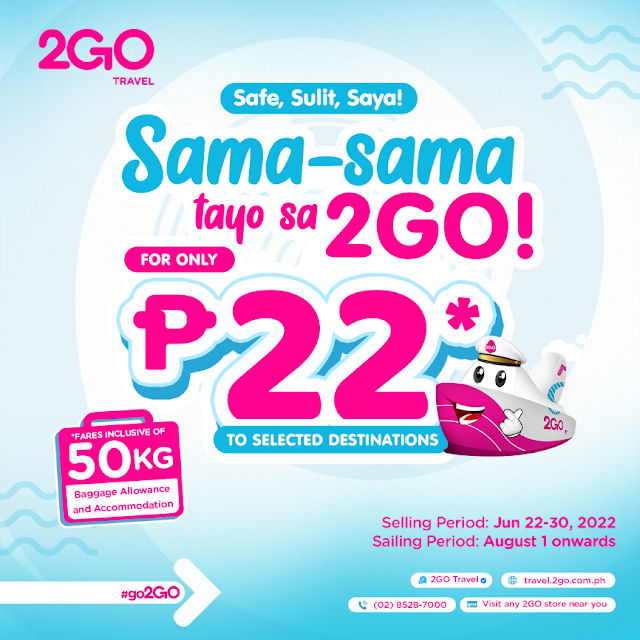 SEAT SALE ALERT! 2GO Travel offers Php22 Sea Sale