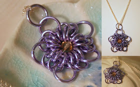 Lavender flower: Victorian era inspire, Sterling silver, Aluminum, Swarovski :: All Pretty Things