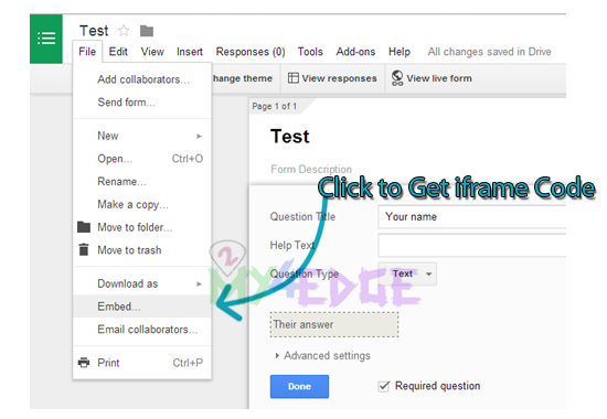 how create form in google drive for request tutorial step 7