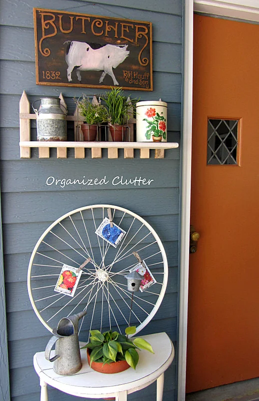 Vintage/Junk Decorating on the Covered Patio www.organizedclutterqueen.blogspot.com