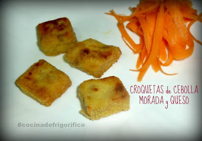 Croquetas de cebolla moarada y queso #cocinadefrigorifico