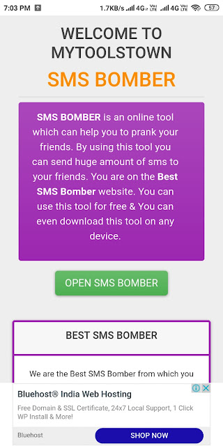 saikumar kambagi Best online Sms Bomber Tool 2020