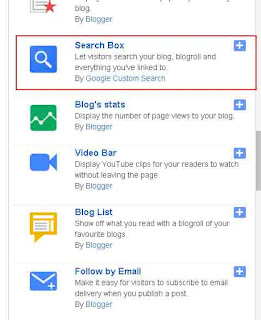 Create search box blogger