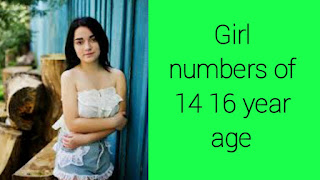 Girl numbers of 14 16 year age