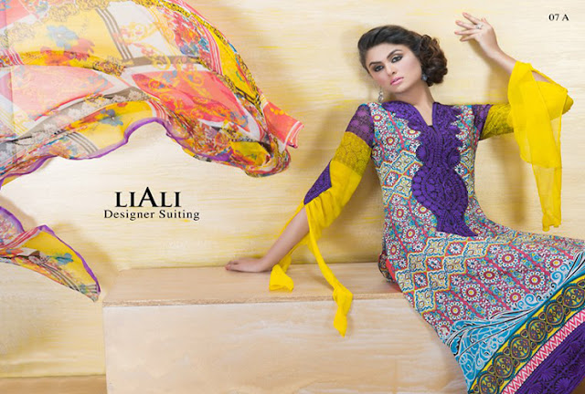 Seasonal LiaAli Designer Suiting Collection 2013 By Dawood Textiles For Ladies