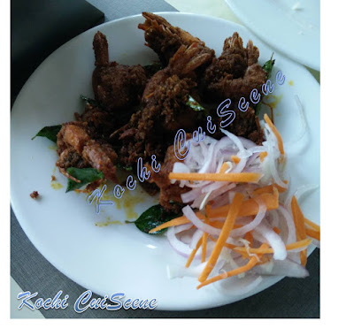 Chemmeen or Prawns Fry at Paragon, LuLu Mall, Edappally, Kochi.