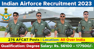 276 Posts - Indian Air Force - IAF Recruitment 2023(All India Can Apply) - Last Date 21 June at Govt Exam Update