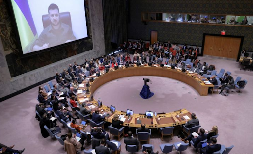 Many Signs of War Crimes, Ukrainian President Questions the Role of the UN Security Council