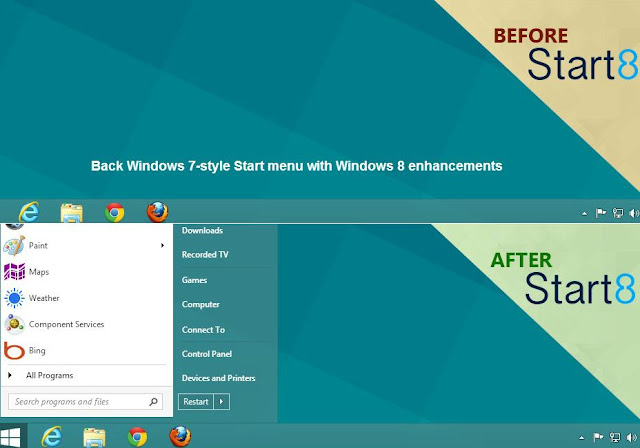 How to Get Back Windows 7 Start Menu to Windows 8