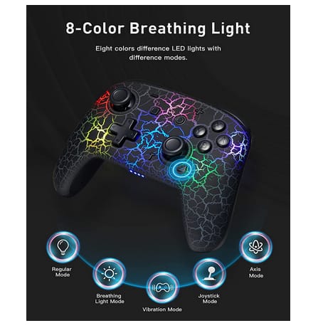 binbok 8 Colors Adjustable LED Wireless Switch Controller