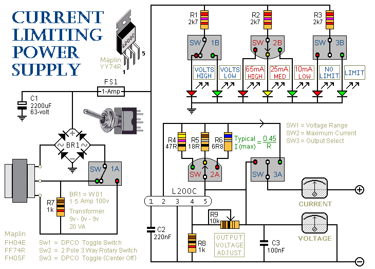 PSU 3  24 Volt  Dengan Pembatas Arus schematic diagrams 