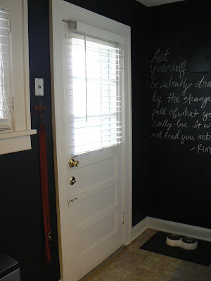 mylittlehousedesign.com kitchen painted black chalkboard walls