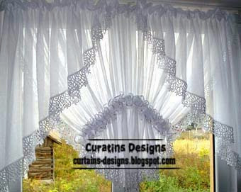 Unique light white curtains designs for kitchen window decoration ...