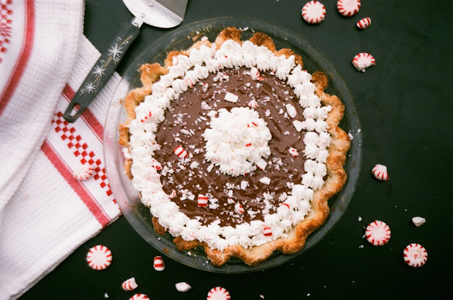 Chocolate Peppermint Cream Pie