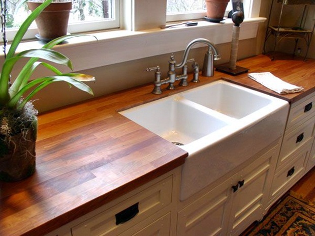 beautiful brown wood countertops