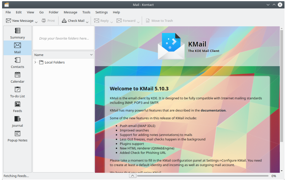 Kubuntu kmail email view