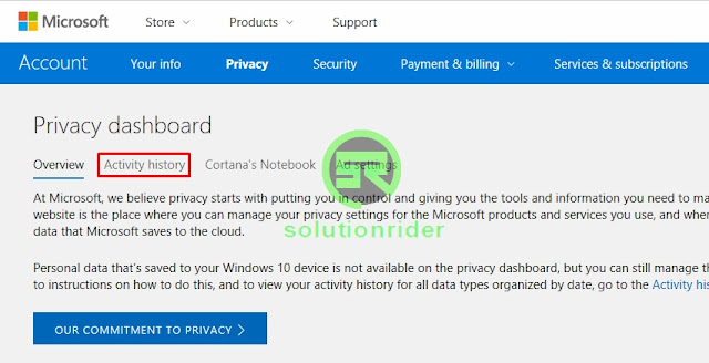 How To Check and Delete Windows 10 Activity History - solution rider