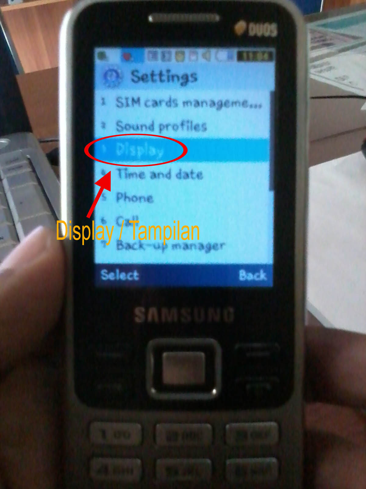 ... /Menghilangkan Tampilan Jam Pada Handphone Samsung DUOS C3322
