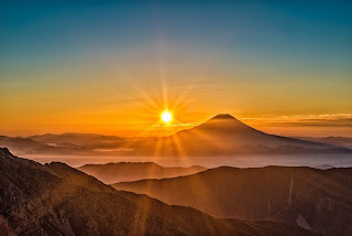 Mount Fuji during the sunrise