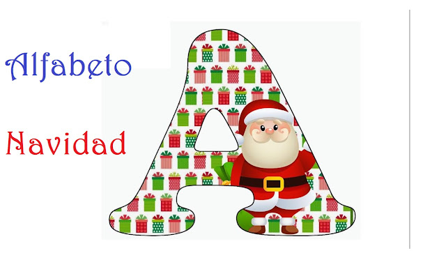 abecedario,letras,vocales,adornos,navidad