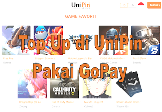 Top Up di UniPin Pakai GoPay