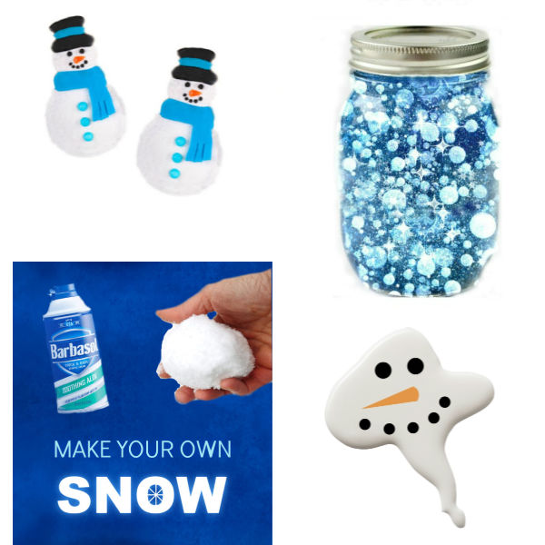 MAKE SNOW! 20+ ways to make your own snow when there isn't any #makesnow #snowplay #snowplayrecipes #makesnowforkids #makesnowwithbakingsoda #snowrecipesforkids #snowrecipes #snowideas #snowideasforkids