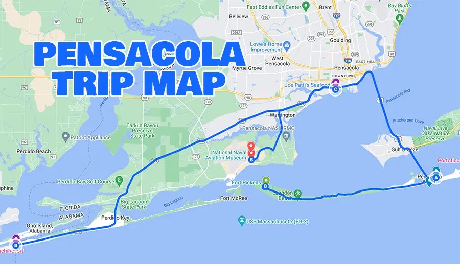 Pensacola Trip Map