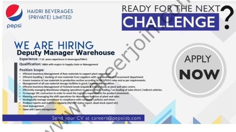 Haidri Beverages Pvt Ltd Jobs June 2022