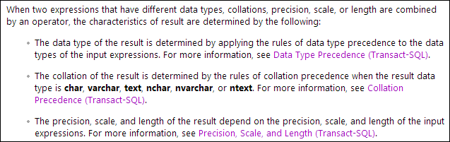 Data types extract