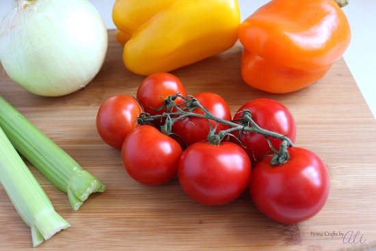 Make Your Own Stewed Tomatoes using fresh colorful ingredients