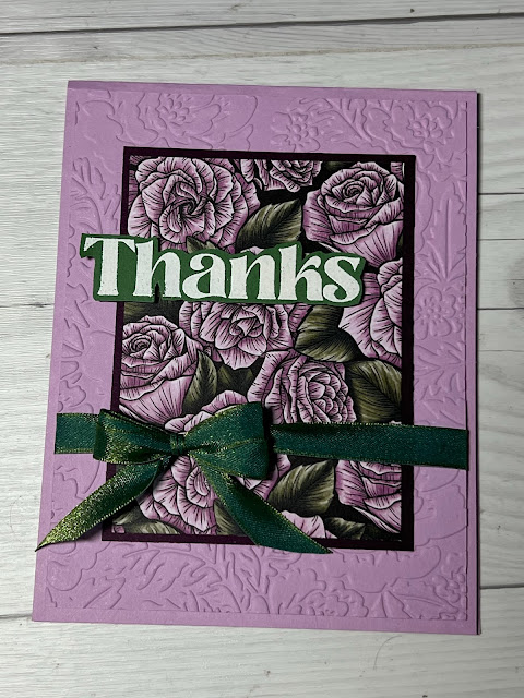 Floral Thank You card using Fragrant Flowers Stamp Set from Stampin' Up!