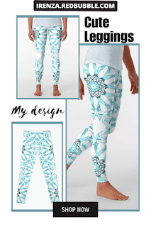 Blue mandala seamless pattern Leggings.