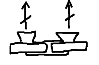 Schematic of two parallel cameras