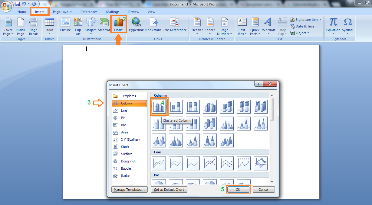 Cara Membuat Grafik Chart di Microsoft Word dan Excel