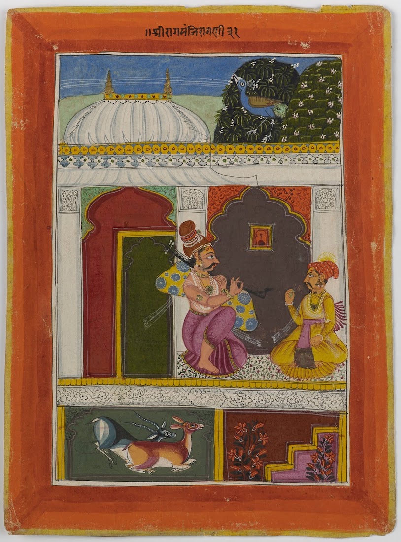 Kedar Ragini, From a Ragamala series - Indian Miniature Painting, Sirohi, c. 1690