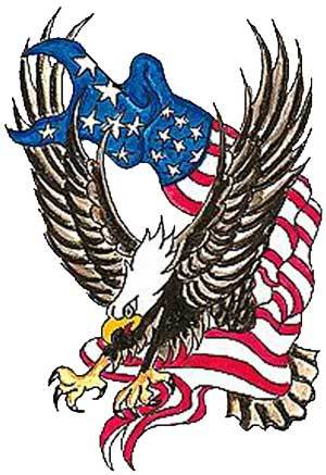 american flag eagle tattoo. number tattoos and face