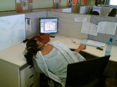 http://meandmysansar.blogspot.com - sleeping in office