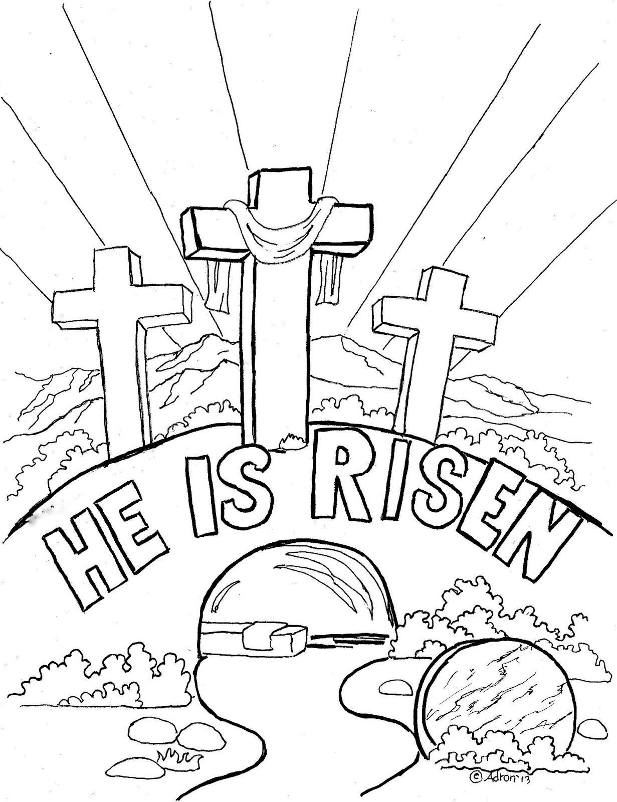 Easter Coloring Page for Kids