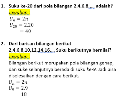 contoh soal dan pembahasan pola bilangan genap