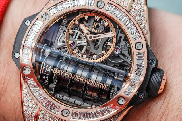 réplique de montre Hublot Big Bang MP-11 Power Reserve 14 Days King Gold Jewellery 45mm