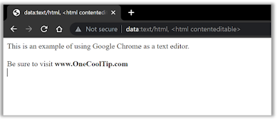 Google Chrome as Text Editor